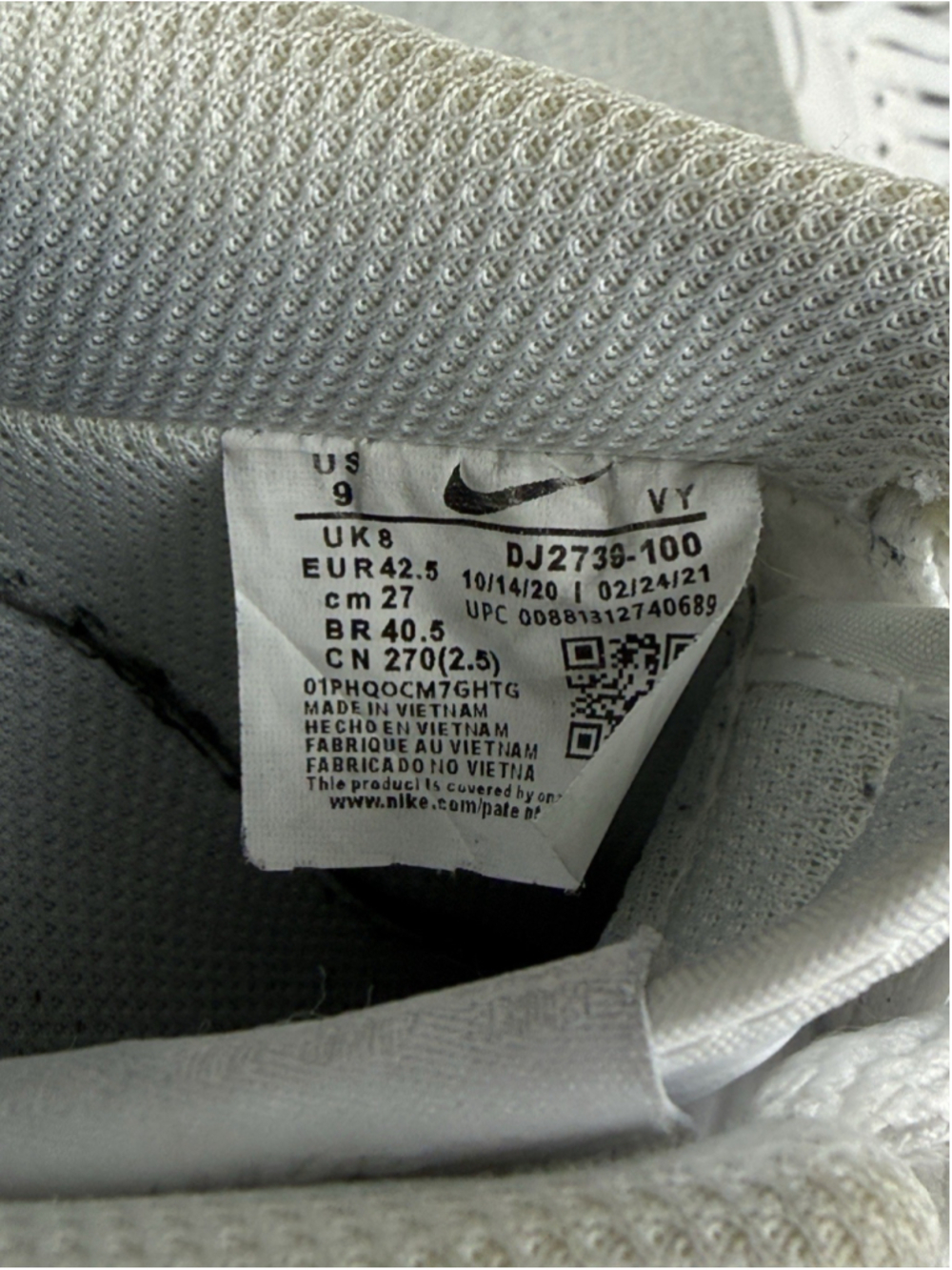 Nike Air Force 1 Low '07 White Gum Men's Size 9 US/8 UK/42.5 EU DJ2739-100 - Picture 2 of 13